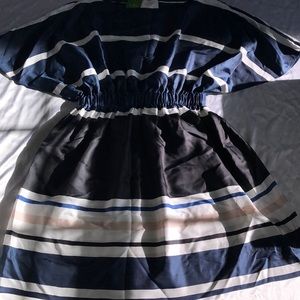 NWT KATE SPADE Silk Holiday Stripe Caftan Dress